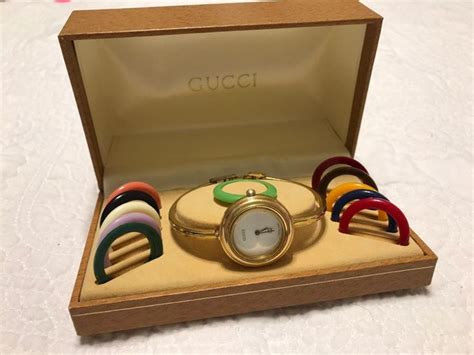 old gucci watch band|gucci watch interchangeable rings price.